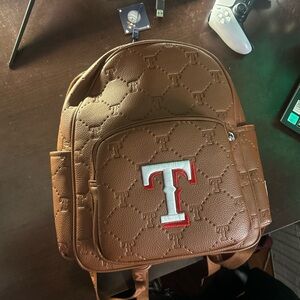 MLB Brown Backpack with Red T Emblem